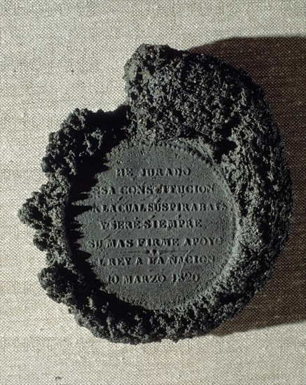 GIMBERNAT
JURAMENTO DE FDO VII 1820 EN SELLO DE LAVA
MADRID, MUSEO ROMANTICO
MADRID