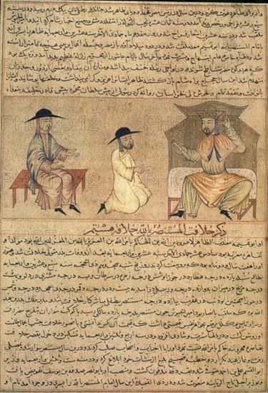 PAG DEL RASHID AD-DIN JAMI'AT TAUARIKA-MINIATURA-ESCENA DEL TRONO
TABBAGH, COLECCION