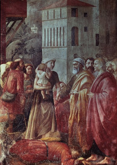 MASACCIO 1401/28
S PEDRO DISTRIBUYE BIENES A LOS POBRES- HACIA 1425-27
FLORENCIA, IGLESIA DEL