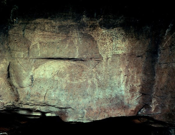 PINTURAS RUPESTRES - EPIPALEOLITICO EN LA PENINSULA IBERICA
ALBARRACIN, ABRIGO DEL CALLEJON DEL