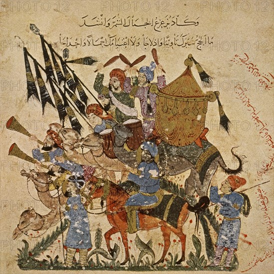 AL WASITI
ARAB.5858-F19-MANUSCRITO D'AL-HARîRî-1237-CARAVANA DE PEREGRINOS-MACAMAT-ESCUELA DE