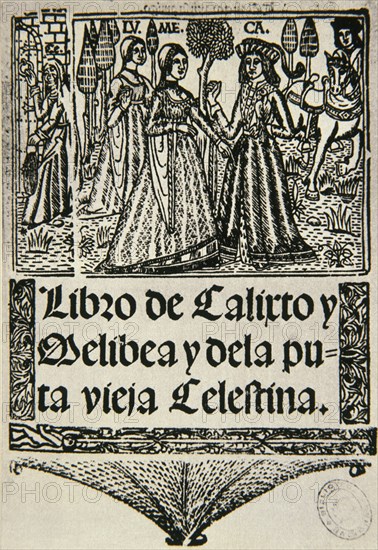 ROJAS FERNANDO DE 1470/1541
PORTADA DE LA CELESTINA SEVILLA 1502