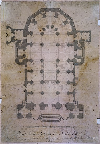 RAMOS A
PLANTA DE LA CATEDRAL DE MALAGA 1784
MADRID, SERVICIO GEOGRAFICO EJERCITO
MADRID