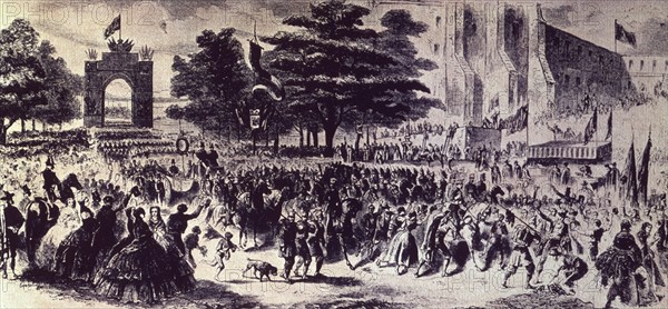 RECIBIMIENTO DEL EJERCITO DE AFRICA - 1860
MADRID, BIBLIOTECA NACIONAL
MADRID

This image is