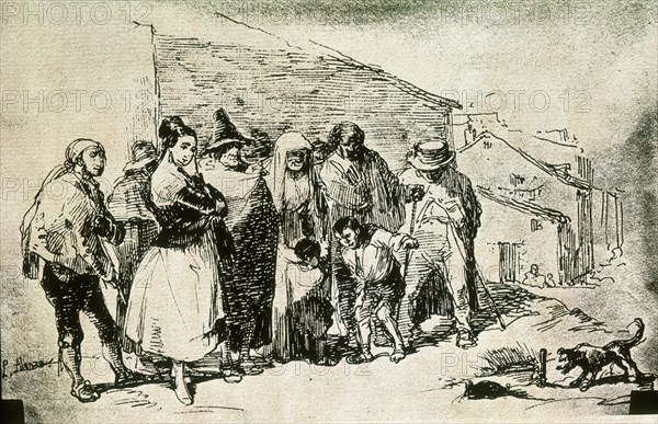ALENZA LEONARDO 1807/45
ESCENAS DE LA CALLE- S XIX
Madrid, musée municipal