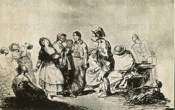 ALENZA LEONARDO 1807/45
ESCENAS DE LA CALLE-S XIX
Madrid, musée municipal