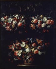ARELLANO JUAN DE 1614/1676
BODEGON DE FLORES-LIENZO 122X101 CM-S XVII
MADRID, BANCO
