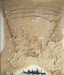 TAPIES ANTONI 1923-
MATERIA OCRE SOBRE TELA VIRGEN 1969-TECNICA MIXTA/LIENZO 196X171
