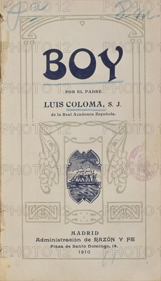 COLOMA LUIS
BOY
MADRID, BIBLIOTECA NACIONAL
MADRID

This image is not downloadable. Contact us
