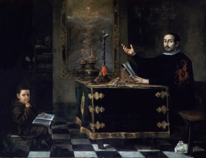 VALDES LEAL JUAN 1622/1690
MIGUEL MAÑARA LEYENDO LA REGLA DE LA CARIDAD - 1681- O/L 196x225 -