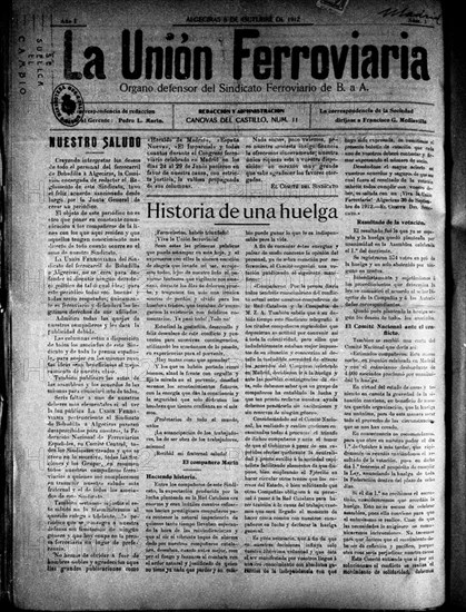 UNION FERROVIARIA 1912 HA DE UNA HUELGA
MADRID, HEMEROTECA MUNICIPAL
MADRID

This image is not