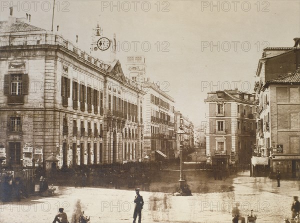 CLIFFORD CHARLES 1819/63
PUERTA DEL SOL - CASA DE CORREOS CON RELOJ DE IGLESIA BUEN SUCESO - S