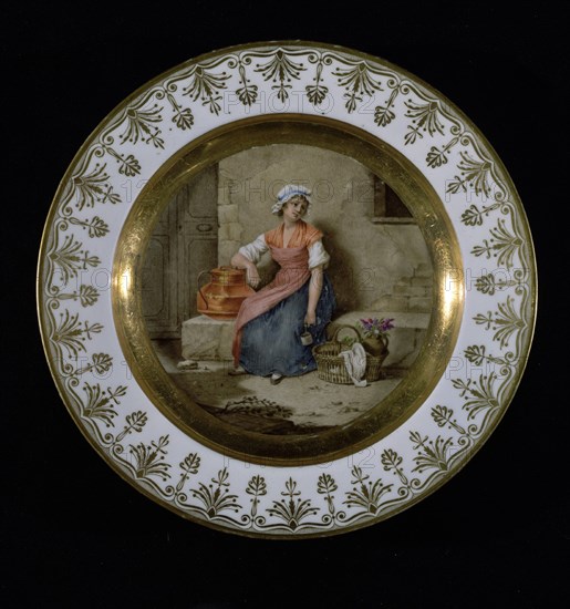PLATO DE PORCELANA DE LA MONCLOA (HACIA 1850)
MADRID, MUSEO ARQUEOLOGICO NACIONAL
MADRID

This