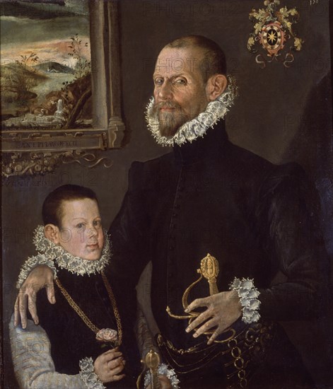 PIZARRO ANTONIO
RETRATO DE CABALLERO CON NIÑO-ESCUELA TOLEDANA S XVII- DISCIPULO DEL