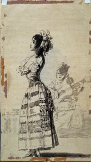 Goya, Girl dancing to the sound of a guitar