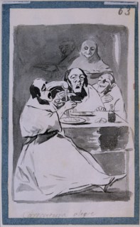 Goya, Dessin préparatoire pour Caprice 13 : Ils sont chauds