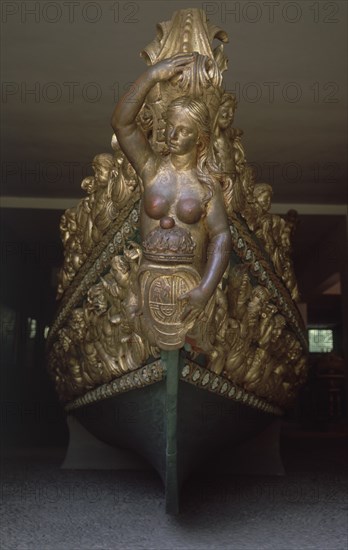 MASCARON DE PROA DE LA GONDOLA VENECIANA FELIPE V
ARANJUEZ, MUSEO FALUAS
MADRID

This image is