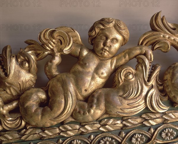 DT DE LA BARANDILLA DE PROA GONDOLA DE FELIPE V
ARANJUEZ, MUSEO FALUAS
MADRID

This image is