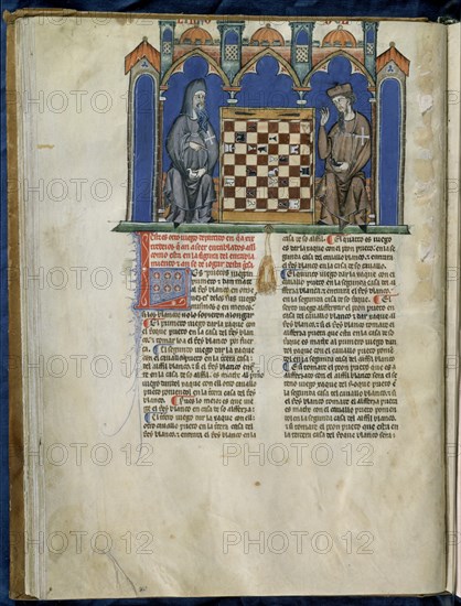 ALFONSO X EL SABIO 1221/84
LIBRO DE JUEGOS  PG 25V- FRAILES HOSPITALARIOS-
SAN LORENZO DEL