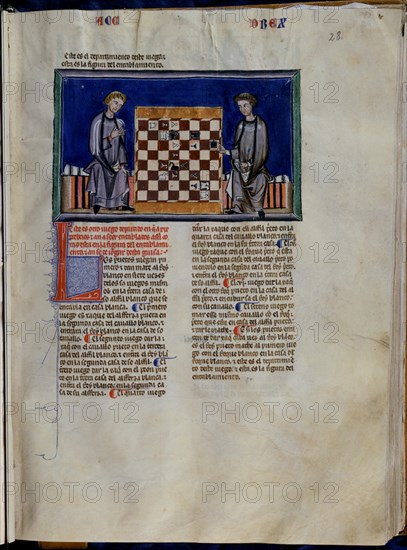 ALFONSO X EL SABIO 1221/84
LIBRO DE JUEGOS  PG 28
SAN LORENZO DEL ESCORIAL,