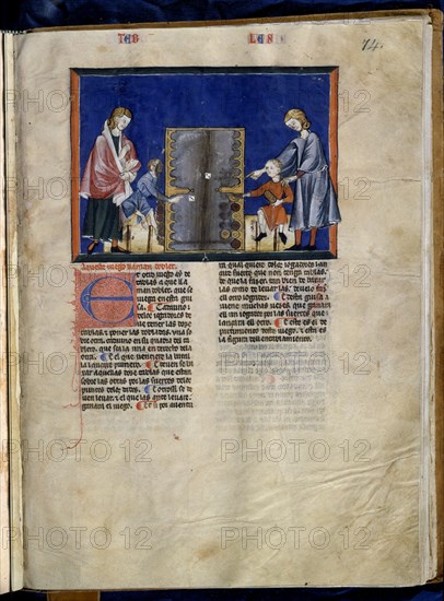 ALFONSO X EL SABIO 1221/84
LIBRO DE JUEGOS  PG 74
SAN LORENZO DEL ESCORIAL,