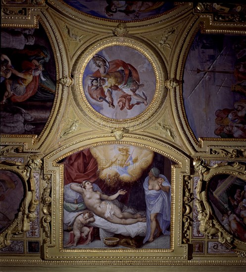 BECERRA GASPAR
PINTURA MITOLOGICA TECHO DE LA SALA DEL TORREON-DANAE RECIBE LA LLUVIA DE ORO