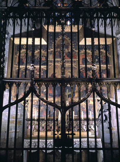 MARTORELL BERNAT 1400?/50
RETABLO DE S GABRIEL DETRAS DE UNA REJA
BARCELONA,