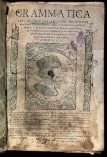 NEBRIJA ANTONIO 1441/1522
GRAMATICA DE 1550 - PORTADA
MADRID, SENADO-BIBLIOTECA
MADRID