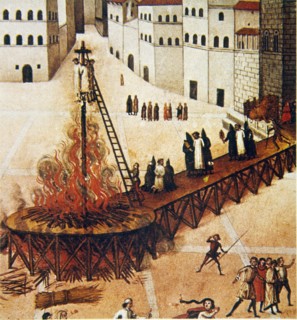 Anonyme, Le martyre de Savonarole (détail)