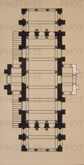 GOMEZ MORENO MARTINEZ MANUEL 1870/1970
PLANO DE PLANTA DE STA MARIA DEL NARANCO (OVIEDO -