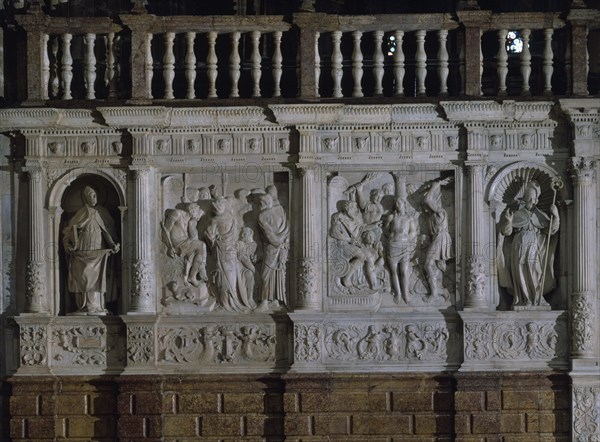 ORDOÑEZ BARTOLOME ?/1520
TRASCORO-RELIEVES DEL MARTIRIO DE STA EULALIA- DET DE STA EULALIA EN LA