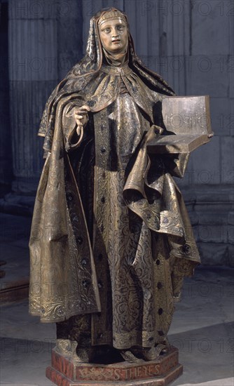 STA TERESA  FIGURA EN MADERA POLICROMADA
OVIEDO, CATEDRAL DE SAN SALVADOR
ASTURIAS

This image