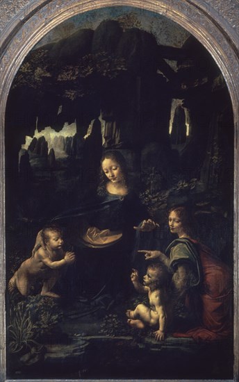 VINCI LEONARDO 1452/1519
LA VIRGEN DE LAS ROCAS- 1483
PARIS, MUSEO LOUVRE-INTERIOR
FRANCIA