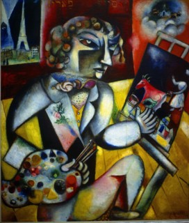 Chagall, Portrait de l'artiste aux sept doigts