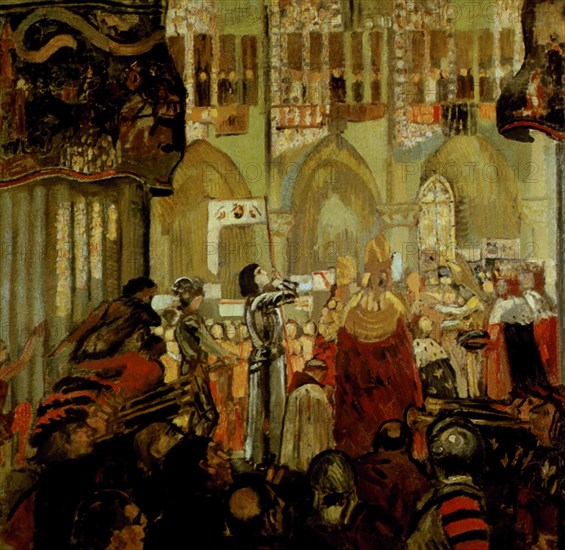 DENIS MAURICE
JUANA DE ARCO EN LA CORONACION DE CARLOS VII FRANCIA (1920)