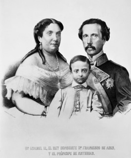 Donon, La reine Isabelle II d'Espagne, François d'Assise de Bourbon et leur fils Alphonse XIII