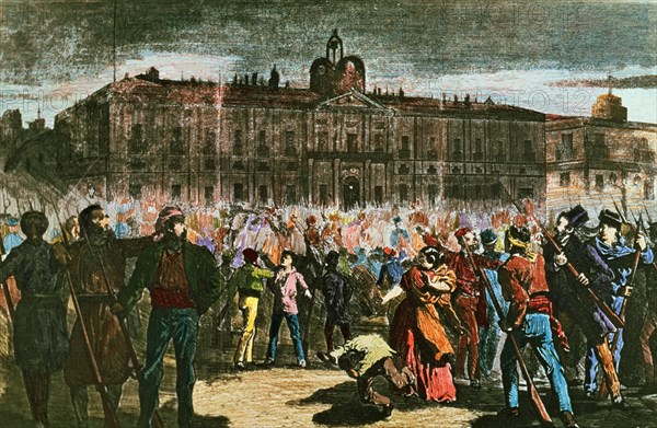 ALBA E
MADRID-MOTIN EN LA PUERTA DEL SOL 1869- LITOGRAFIA S XIX
Madrid, public museum