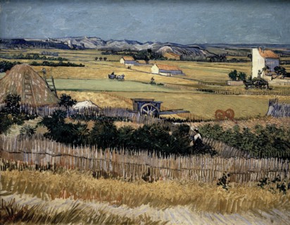 Van Gogh, Harvest at La Crau, with Montmajour in the Background