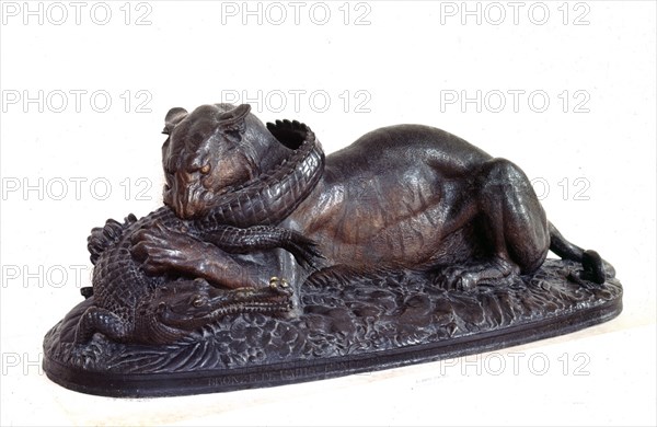 BARYE ANTOINE L 1796/1875
Z-TIGRE DEVORANDO UN GAVIAL-BRONCE-1831
PARIS, MUSEO