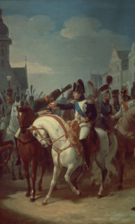 Debret, Napoléon Ier décore à Tilsitt le grenadier Lazareff de la croix de la Légion d'Honneur