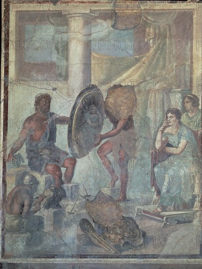 TETIS EN LA FRAGUA DE VULCANO( O POMPEYO) ARTE ROMANO
NAPOLES, MUSEO ARQUEOLOGICO