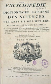 Encyclopédie Diderot et d'Alembert