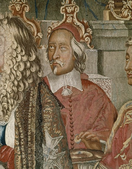LE BRUN CHARLES 1619/90
TAPIZ GOBELINOS-BODA REAL-DET CARDENAL MAZARINO
MADRID, EMBAJADA