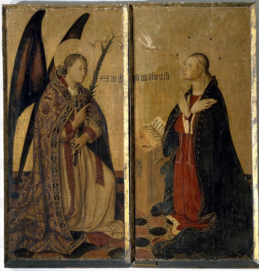 MAESTRO DE BONASTRE
SAN GABRIEL Y LA ANUNCIACION
VALENCIA, MUSEO BELLAS ARTES - COLEGIO PIO