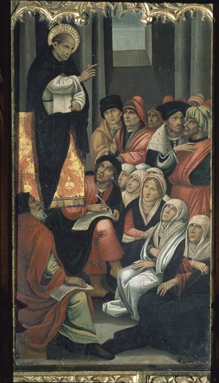 MAESTRO DEL GRIFO
SAN VICENTE FERRER PREDICANDO CONTRA LOS JUDIOS - RETABLO DE LOS DOMINICOS - S