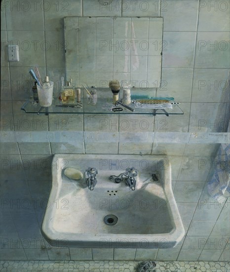LOPEZ ANTONIO 1936/
LAVABO Y ESPEJO - 1967 - OLEO/TABLA - 98x83,5
NUEVA YORK, COLECCION