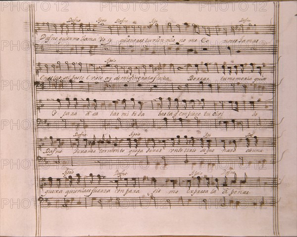 DURON SEBASTIAN
ZARZUELA APOLO Y DAFNE PAG MUSICAL
MADRID, BIBLIOTECA NACIONAL