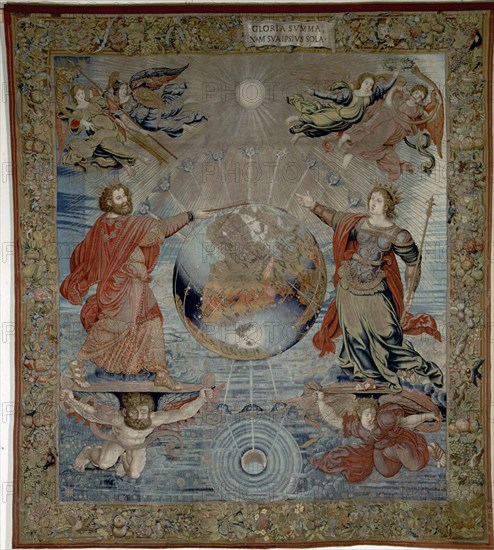 WEZELER GEORG
TAPIZ SERIE ESFERAS CELESTES - LA TIERRA BAJO PROTECCION DE JUPITER Y JUNO -