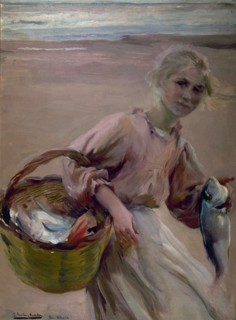 Sorolla, Fillette au panier de poissons
