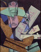 GRIS JUAN 1887/1927
VASO Y PERIODICO (1916) OLEO S/LIENZO 41*33 CM
PARIS, CENTRO GEORGES